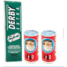 Derby Extra Stainles DubleEdge Blades 100pcs+2Pcs Arko Berber TirasSoap 75g