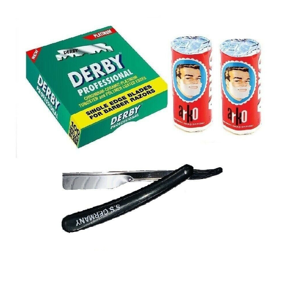 Derby Single Edge Blades 100 Pc 2Pcs Arko Berber Soap 75g  Cut Throat