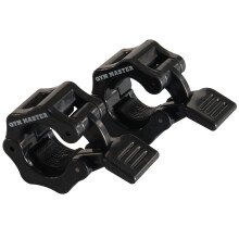 GYM MASTER Quick-Release Barbell Collars - 1 Inch / 25mm Standard, One-Click Lock, Rubber-Grip Nylon