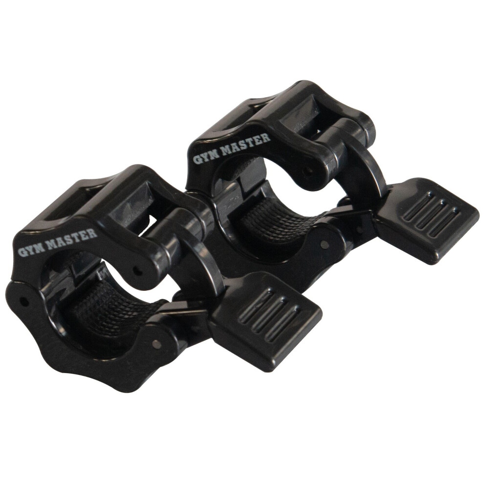 GYM MASTER 25mm 1" Standard Weight Barbell Bar Locking Clamp Collars with Quick Release