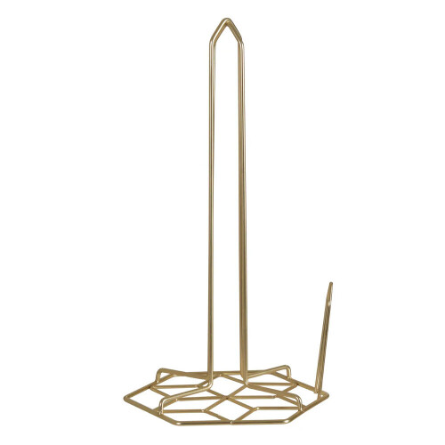 Premier Housewares Vertex Contour Kitchen Roll Holder Gold 1