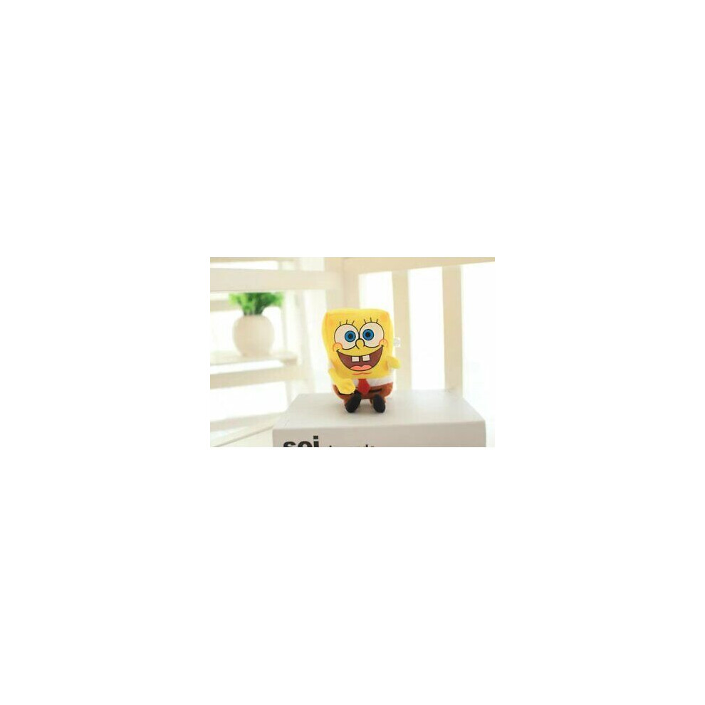(SpongeBob-20cm) 6pcs SpongeBob SquarePants Patrick Star Squidward Tentacles Plush Toys Kids Gift