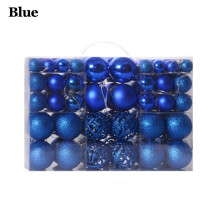 (Blue) Set of 100 Christmas Baubles Xmas Tree Hanging Balls Ornamentsl Pendant Festival