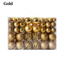(Golden) Set of 100 Christmas Baubles Xmas Tree Hanging Balls Ornamentsl Pendant Festival