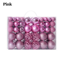 (Pink) Set of 100 Christmas Baubles Xmas Tree Hanging Balls Ornamentsl Pendant Festival