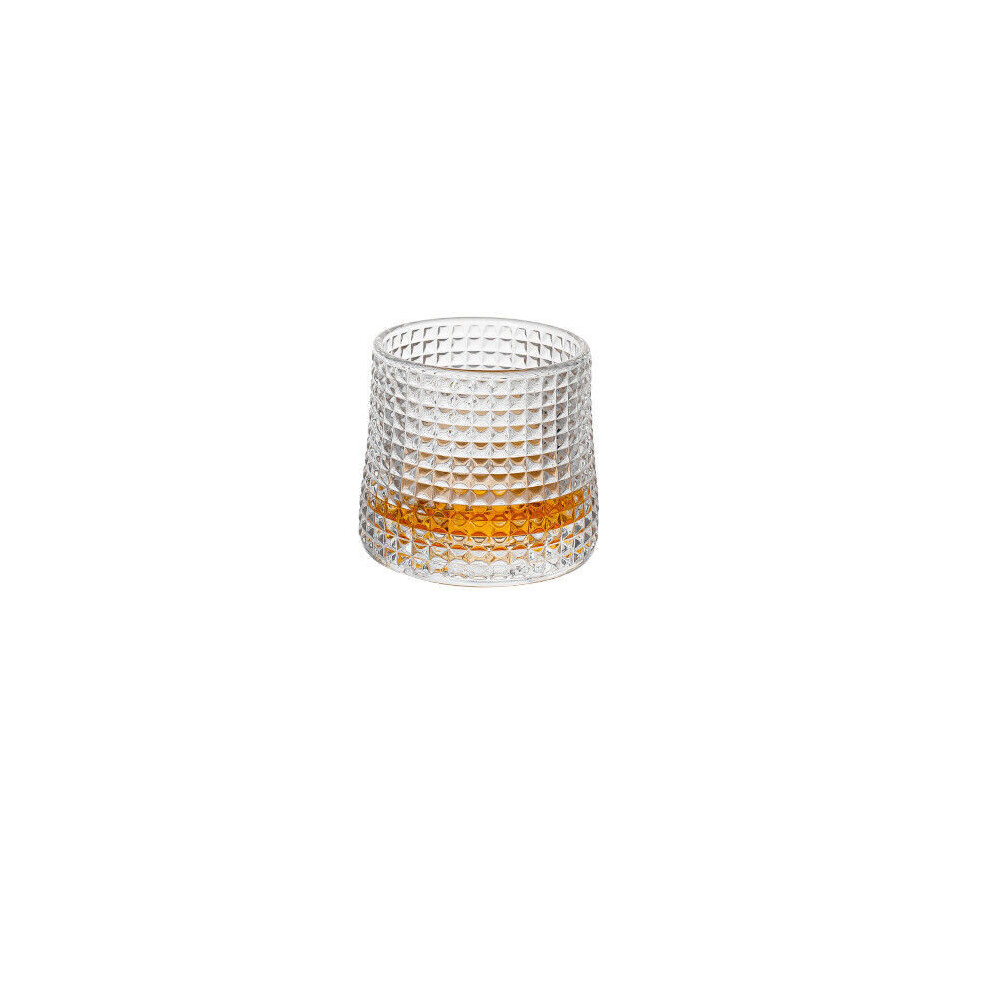 (B 2PCS) 2PCS Bar Creative Rotating Whiskey Glass Home Gyro Glass Cup Personality Tumbler Wine Glass Beer Glass