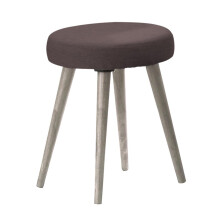 Belvoir Fabric Dressing Stool With Grey Oak Wooden Legs