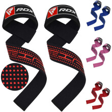 (Black) RDX Weight Lifting Straps Bodybuilding Gym