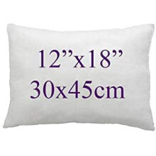(12x18") Set of 6 Bounce Back Hollow Fiber Cushion New Pure Plum White Pad Inner Stuffer Pillow Polyester Insert Square Hypoallergenic available in All sizes