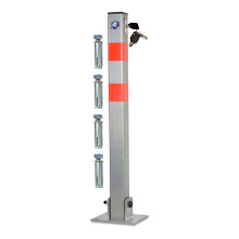(1) LOCKABLE FOLDING CAR PARK BARRIER DRIVEWAY SECURITY BOLLARD POST