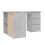 VidaXL vidaXL Corner Desk Concrete Grey Engineered Wood Study Laptop Workstation 5