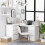 vidaXL Corner Desk White Engineered Wood Computer Table Laptop Workstation 2