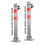 (2) LOCKABLE FOLDING CAR PARK BARRIER DRIVEWAY SECURITY BOLLARD POST 1