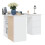 vidaXL Corner Desk White Engineered Wood Computer Table Laptop Workstation 3