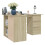 VidaXL vidaXL Corner Desk Sonoma Oak Engineered Wood Study Table Laptop Workstation 3