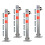 (4) LOCKABLE FOLDING CAR PARK BARRIER DRIVEWAY SECURITY BOLLARD POST 1