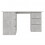 VidaXL vidaXL Corner Desk Concrete Grey Engineered Wood Study Laptop Workstation 4