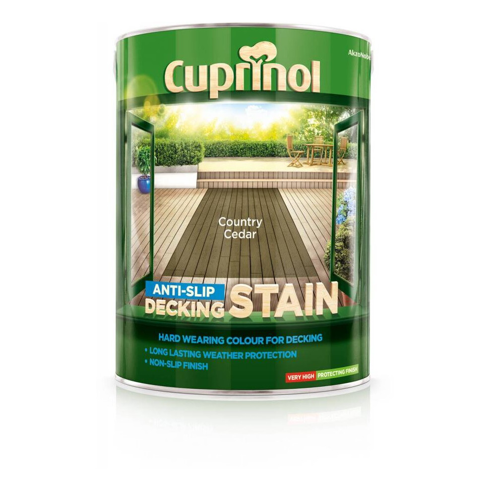 (Country Cedar) Cuprinol Anti-slip Decking Stain 5L