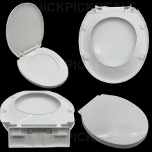 Cassellie Soft Close Toliet Seat White Oval Shaped Easy Clean Anti Slam