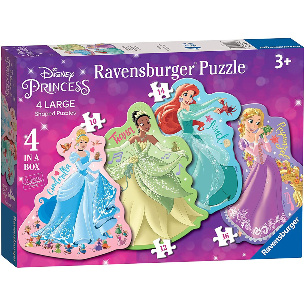 Ravensburger Disney Princess - 4 in Box Large Shaped Jigsaw Puzzles