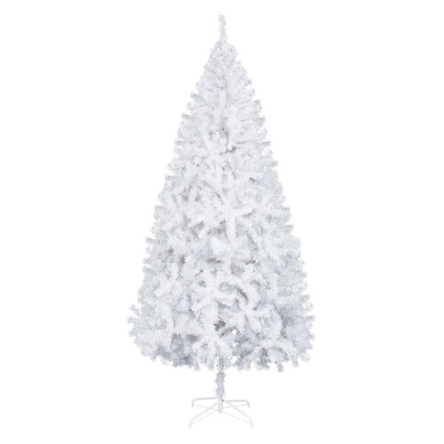 7 Feet White Christmas Tree - Premium Artificial Spruce Hinged Snowy Solid White Christmas Tree 950 Branches 2