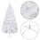 7 Feet White Christmas Tree - Premium Artificial Spruce Hinged Snowy Solid White Christmas Tree 950 Branches 2