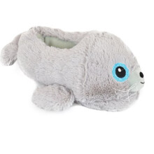 (11-12 Child UK, Grey) Slumberzzz Childrens/Kids Seal Slippers