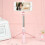 (Pink ) 5 IN 1 Bluetooth Selfie Stick With Remote Control 1