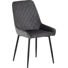 (Grey) Pair of 2 x Avery Velvet Chairs - Sold as 2