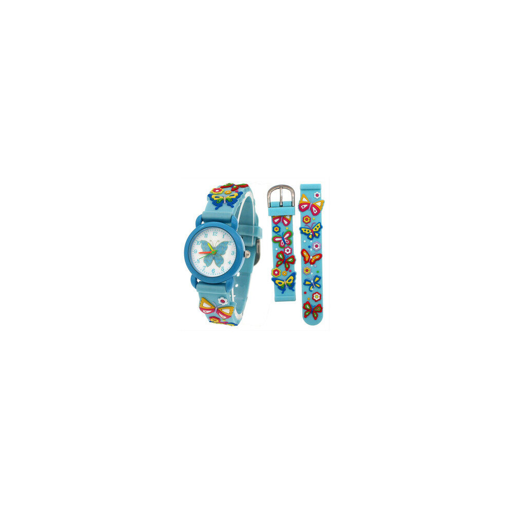 (Blue) 3D Butterfly Quartz Children's Watch