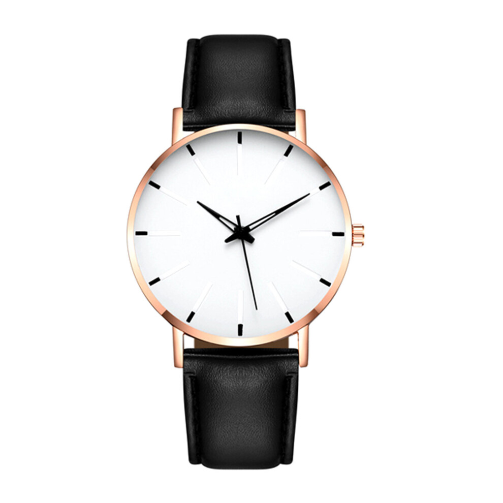 (Rose gold with Black Strap) Men's Casual Quartz Watch