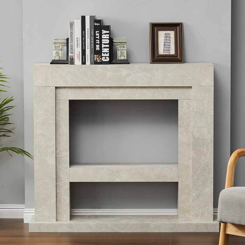 Living And Home 100CM Wooden Fireplace Surround and Hearth Mantle