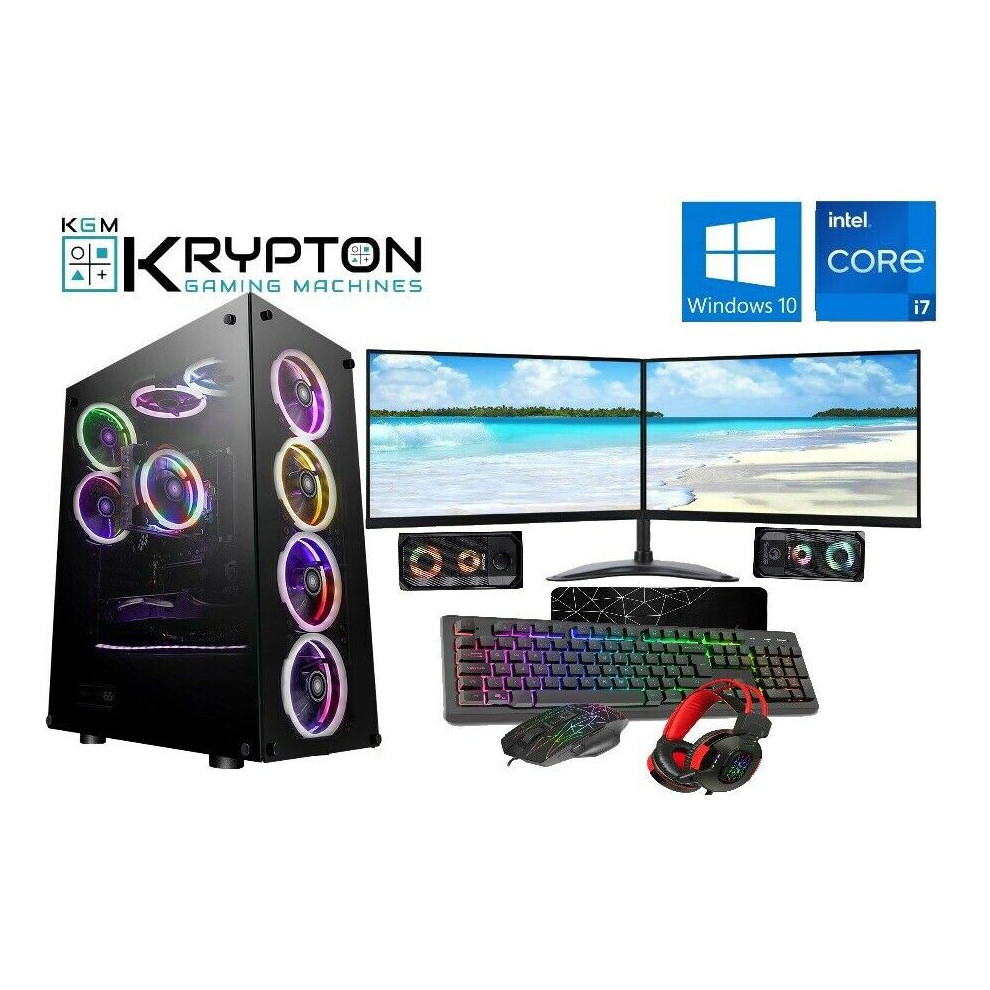 (4Gb Gtx 1650, Kgb Fully Glass Case 8 Argb Fans) Gaming Pc I7 3770 512 Ssd 1Tb 16Gb Gtx 1660 721107820611