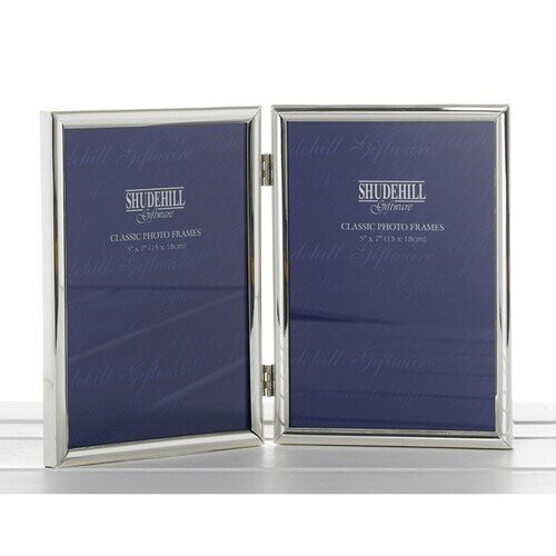 Classic Silver 5x7 Double Frame