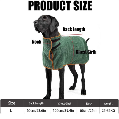 Super Absorbent Dog Bathrobe Towel Bath Robe Drying Dog Robe Coat 2