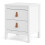 Barcelona Bedside Table 2 drawers in White 3