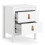 Barcelona Bedside Table 2 drawers in White 4