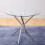 Living And Home Kitchen Dining Room Table Round Glass Top with Chrome Legs Office Cafe 1