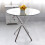Living And Home Kitchen Dining Room Table Round Glass Top with Chrome Legs Office Cafe 3