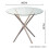 Living And Home Kitchen Dining Room Table Round Glass Top with Chrome Legs Office Cafe 6