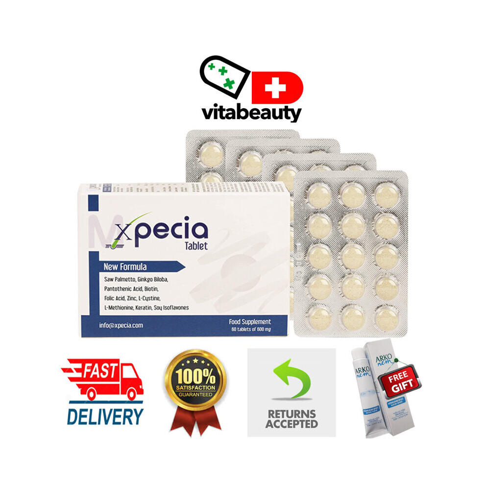 (3 Month (180 Tablets)) XPECIA FOR MEN ANTI HAIR LOSS DHT BLOCKER SAW PALMETTO BIOTIN  KERATINE NEW HAIR GROWTH FORMULA