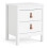 Barcelona Bedside Table 2 drawers in White 2