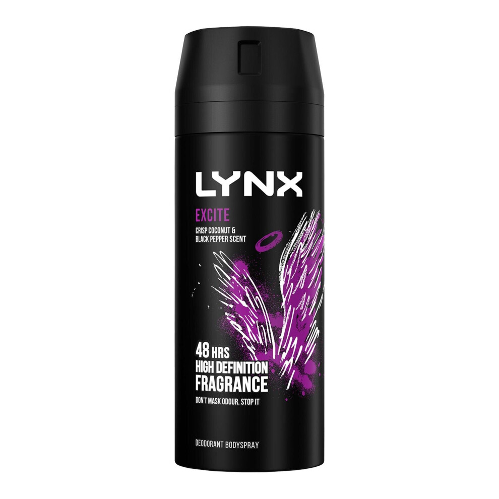 Lynx Body Spray Deodorant, Excite,150ml
