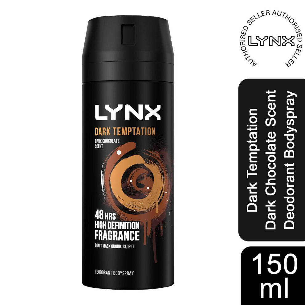 Lynx Dark Temptation Body Spray Deodorant 150ml