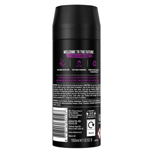 Lynx Lynx Body Spray Deodorant, Excite,150ml 1