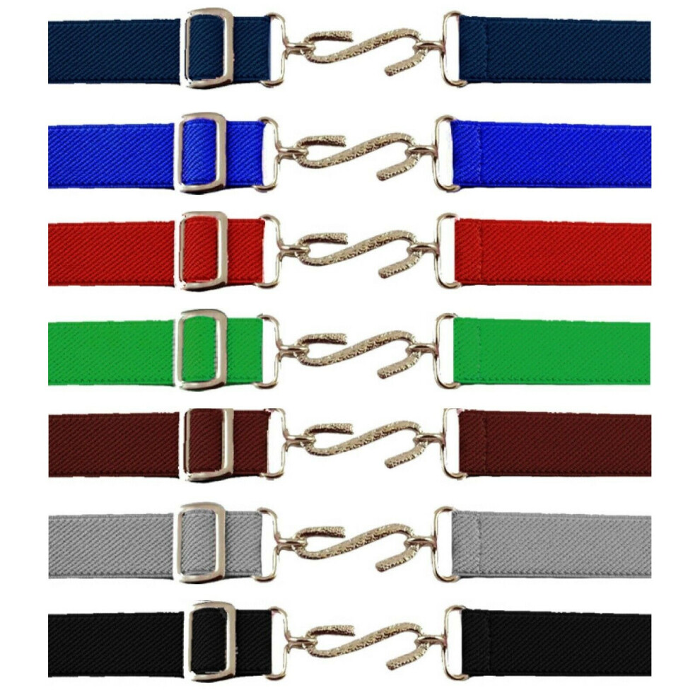(Black) New Kids Adjustable Snake Belt Boys Girls Ages 1-10 Elasticated All Colours