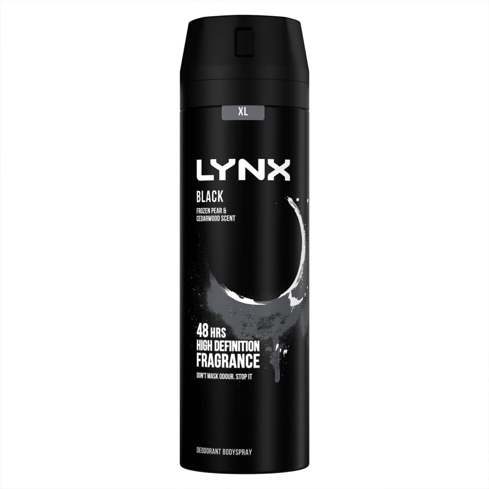 Lynx Men's XL Black Deodorant Body Spray - 200ml