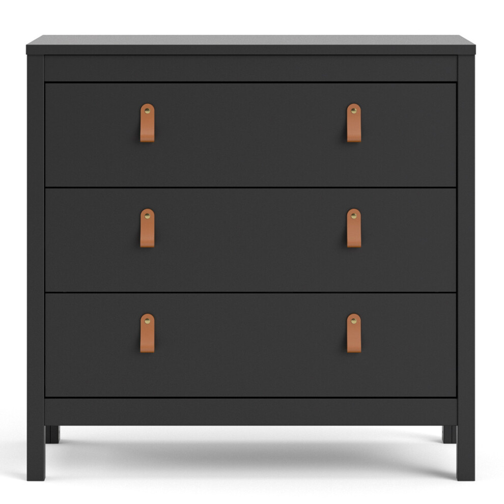 Furniture To Go Barcelona Chest Of 3 Drawers - Black - Image 6