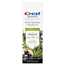 Crest 3D White Whitening Therapy, Charcoal with Hemp Seed Oil Toothpaste, 4.1 oz (116 g)