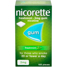 Nicorette Nicotine Gum 2 mg Freshmint Flavor 105 kusů